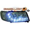 Diederichs Coppia fari fanali anteriori TUNING AUDI 100 90-94 chrome ottica luce diurna LED