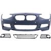 KITT Paraurti anteriore per BMW Serie 1 F20 F21 2011-08.2014, griglia inferiore