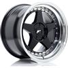 Jr Wheels Un cerchio JR Wheels JR6 17x10 ET0-20 5H CUSTOM Nero lucido w/ Labbro lavorato