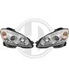 Diederichs Coppia fari fanali anteriori TUNING Classe C W204 07/11 cromati alogeni H7+H1