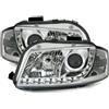 SONAR Coppia Fari fanali Anteriori Tuning LED per A3 8P cromati Alogeni H7 03-08