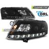 Tuning-Tec Fari anteriori con luci diurne a LED nere per Audi A6 C6 04.04-08 -LPAU74
