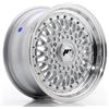 Jr Wheels Un cerchio JR JR9 15x7 ET20 4x100/108 Argento con bordo lavorato e rivett