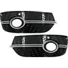 KITT Coperchi fendinebbia Griglie per Audi Q3 8U 11-14 RS Look nero cromato