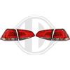 Priority Parts Coppia Set Fari Fanali Posteriori Golf VII 7 LED LIGHTBAR ROSSI