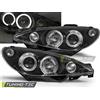 Tuning-Tec Coppia Fari Fanali anteriori tuning peugeot 206 2002-2006 ANGEL EYES neri nero