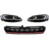 KITT Griglia per VW Golf 7.5 VII Facelift 2017+ GTI Look LED Fari Dinamico Luci