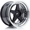 Jr Wheels Un cerchio JR JR6 18x10,5 ET25 5x114,3/120 Nero lucido con bordo