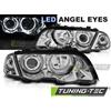 Tuning Tec COPPIA FARI ANTERIORI TUNING PER E46 05.1998-08.2001 S/T ANGEL EYES LED CROMATO