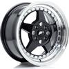Jr Wheels Un cerchio JR Wheels JR6 15x7 ET35 4x100 Nero lucido w/ Labbro lavorato