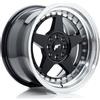Jr Wheels Un cerchio JR Wheels JR6 16x9 ET20 4x100/108 Nero lucido con bordo