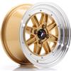 Jr Wheels Un cerchio JR Wheels JR31 15x7.5 ET20 4x100 Oro con bordo lavorato