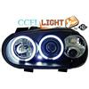 Diederichs Coppia fari fanali anteriori TUNING GOLF IV 1997 2003 neri anelli ANGEL EYES ccf