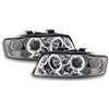 Diederichs Coppia fari fanali anteriori TUNING A4 B6\8E 00-04 ANGEL EYES CROMATI Alogeni