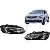 KITT Specials Fari Fanale per VW Polo 6R 2011-2017 LED Luce Light Bar Devil Eye Look