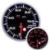 DEPO RACING Manometro Strumento 52mm DEPO Pressione Olio 0-10 BAR Nero Allarme e Picco sonda