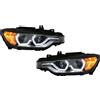 KITT Lightning Angel Eyes Fari LED DRL per BMW 3 F30 F31 Berlina Touring 10.2011-05.2015 Nero