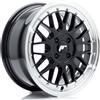 Jr Wheels Un cerchio JR Wheels JR23 16x7 ET40 4x100 Nero lucido con bordo lavorato