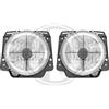 Diederichs Coppia Fari Fanali Anteriori Tuning GOLF II 83-91 neri con anelli ANGEL EYES
