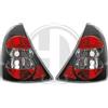 Diederichs Coppia Set Fari FANALI tuning POSTERIORI CLIO 1998-2001 VETRO TRASPARENTE/NERO
