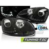 Tuning Tec Coppia Set Fari Fanali Anteriori Tuning GOLF 5 10.03-09 LED DRL NERO Alogeni H7