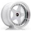 Jr Wheels Un cerchio JR JR6 17x10 ET20 PERSONALIZZATO Bianco con bordo lavorato