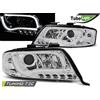 Tuning-Tec Tubo luminoso cromato per fari anteriori compatibile con Audi A6 05.97-05.01
