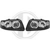 Coppia fari fanali Anteriori TUNING A3 8L 00-03 nero H7+H1 per regolaz elettrica