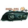 Diederichs Coppia fari fanali anteriori TUNING X5 99-03 nero con anelli ANGEL EYES H1+