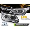 Tuning Tec Coppia FARI ANTERIORI tuning ANGEL EYES LED 3D CROMATI BMW E60 E61 2003 2007