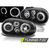 Tuning-Tec Fari anteriori Angel Eyes neri per VW Golf 4 09.97-09.03 - LPVW60