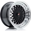 Jr Wheels Un cerchio JR Wheels JR9 17x10 ET20 CUSTOM Nero lucido con bordo lavorato