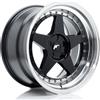 Jr Wheels Un cerchio JR JR6 18x10,5 ET0-25 5H CUSTOM Nero lucido con bordo lavorato