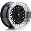 Jr Wheels Un cerchio JR Wheels JR9 15x8 ET20 4x100/108 Nero lucido con bordo