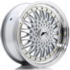 Jr Wheels Un cerchio JR JR9 17x7,5 ET20 4x100/108 Argento con Labbro Lavorato