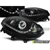tuning tec Coppia Fari Fanali Anteriori Tuning BRAVO II 2007->2015 DAYLIGHT Nero H1+H1 led