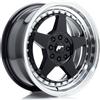 Jr Wheels Un cerchio JR Wheels JR6 16x7 ET25 4x100/108 Nero lucido con bordo