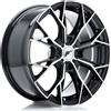 Jr Wheels Un cerchio JR Wheels JR49 17x8 ET20-40 4H CUSTOM Nero lucido Faccia lavorata