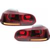 KITT Specials Luci Posteriori Full LED per VW Golf 6 08-13 R20 Look Rosso/Fumo Girando