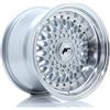 Jr Wheels Un cerchio JR JR9 15x9 ET10 4x100/108 Argento con bordo lavorato e