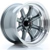 Jr Wheels Un cerchio JR Wheels JR19 15x9 ET-13 4x100 Gun Metal con bordo lavorato