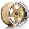Jr Wheels Un cerchio JR JR6 17x10 ET20 PERSONALIZZATO Gold con bordo lavorato