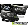 Tuning-Tec Fari anteriori Angel Eyes a LED neri per BMW E60/E61 03-07 - LPBME3