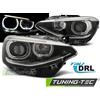 Tuning Tec Coppia Fari Fanali Anteriori Tuning LED DRL NERI bmw serie1 F20 21 2011- 12.2014