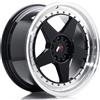 Jr Wheels Un cerchio JR JR6 18x8,5 ET22 5x114,3/120 Nero lucido con bordo lavorato