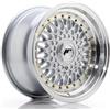 Jr Wheels Un cerchio JR JR9 15x8 ET20 4x100/108 Argento con Labbro Lavorato