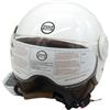 TOP DRIVE ACCESSORI PER AUTO CASCO MOTO SCOOTER JET SEMI INTEGRALE SIRIO LUCIDO. CON VISIERA ANTIRIFLESSO. OMOLOGATO ECE 22.05 (L 59/60,BIANCO)