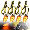 Amztour 4 indicatori di direzione LED 12 V omologati per moto, scooter, mountain bike, quad e ciclomotore, design compatto con 5 LED super luminosi, impermeabilità IP65, montaggio facile