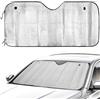 QWORK® Parasole auto parabrezza, 130 x 60 cm, copri parabrezza auto pieghevole, protezione UV e dal calore
