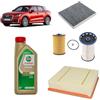 OP Kit tagliando 4 filtri + 5L olio Edge 5W30 LL compatibile con Audi Q2 GAB 1.6 TDI,DDYA